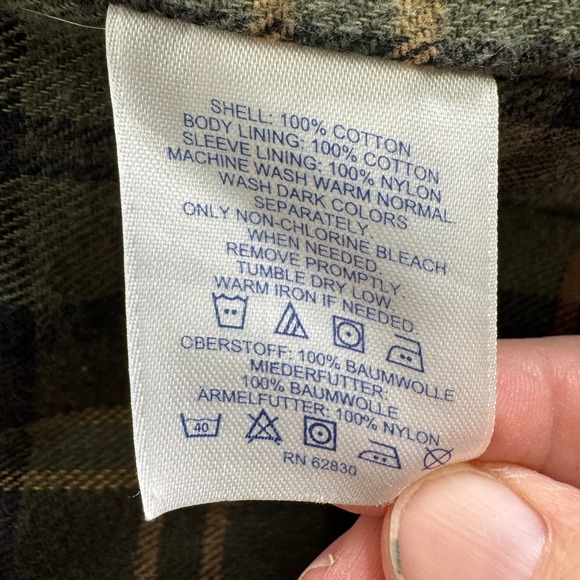 Lands' End Chore Barn Coat Flannel Lining Corduroy Collar/cuffs XL - Picture 10 of 13